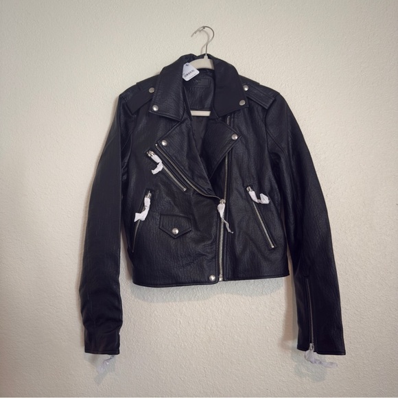 Free people BlankNYC Morning Gram Vegan Leather Moto Jacket - Picture 3 of 11